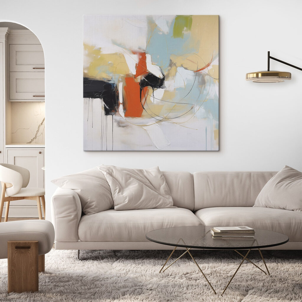 Painting of a colorful abstract art Painting of a colorful abstract art
