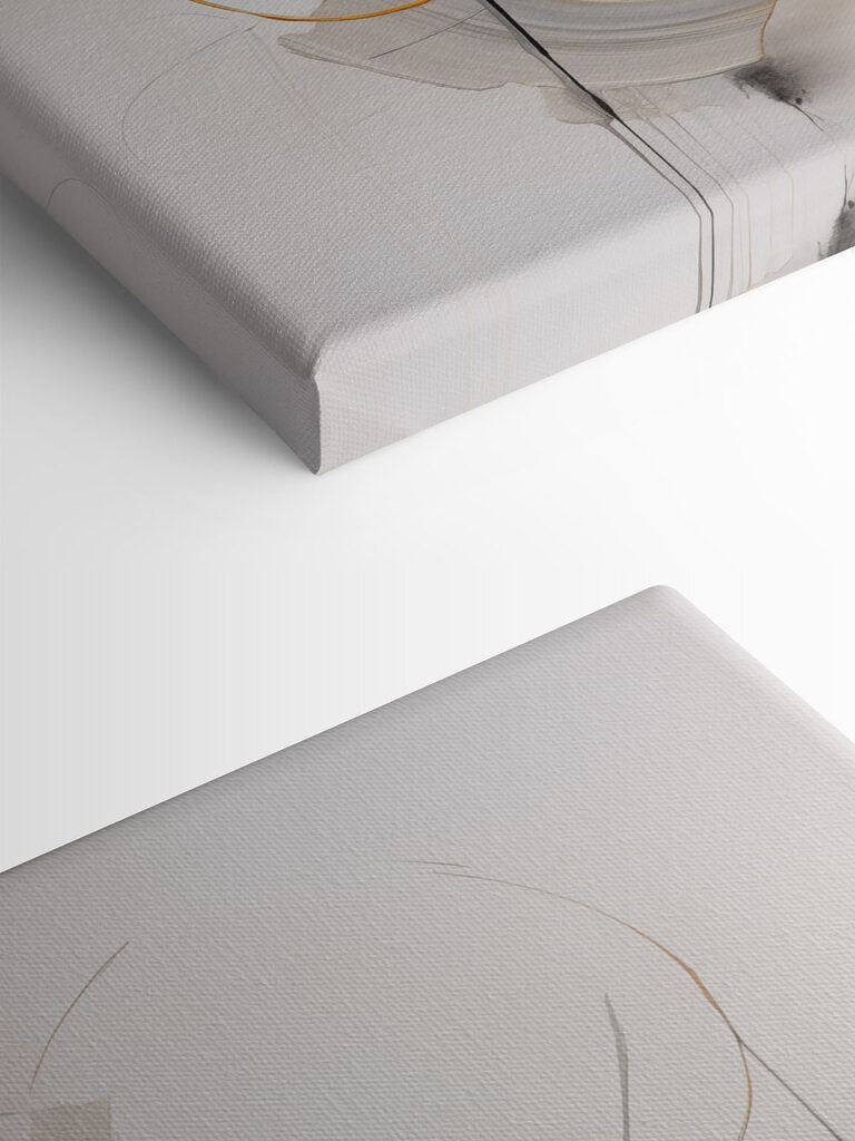 Painting of a black and yellow swirl Painting of a black and yellow swirl