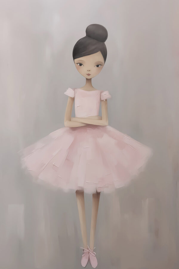 Girl in a pink dress
