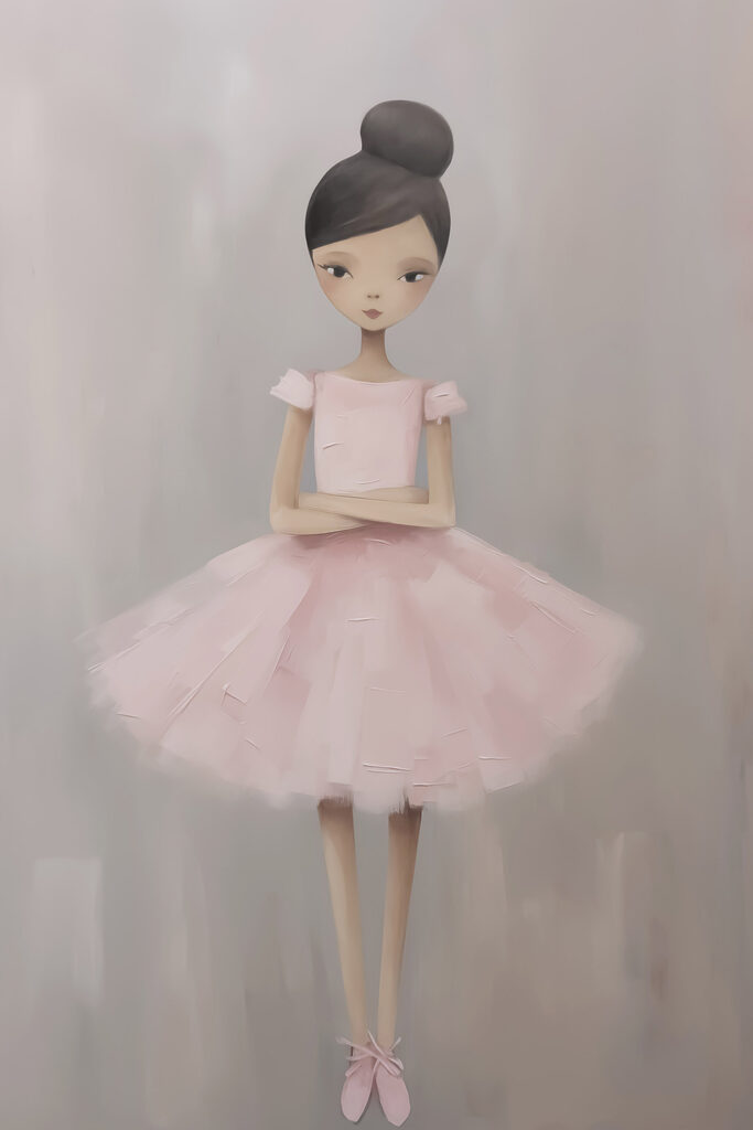 Girl in a pink dress