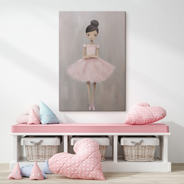 Girl in a pink dress