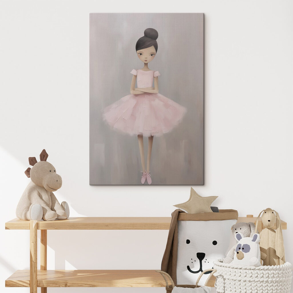 Girl in a pink dress