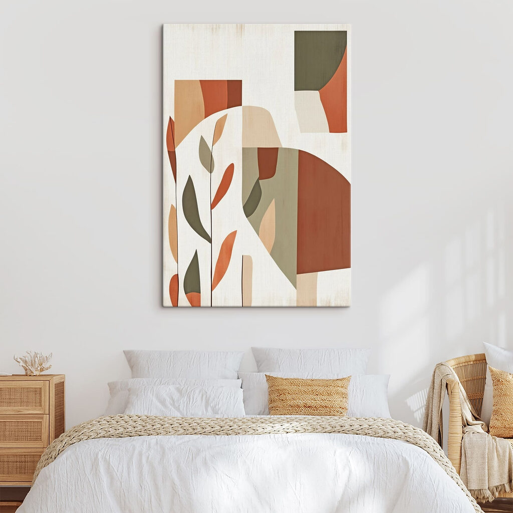 Painting of a woman with leaves Painting of a woman with leaves