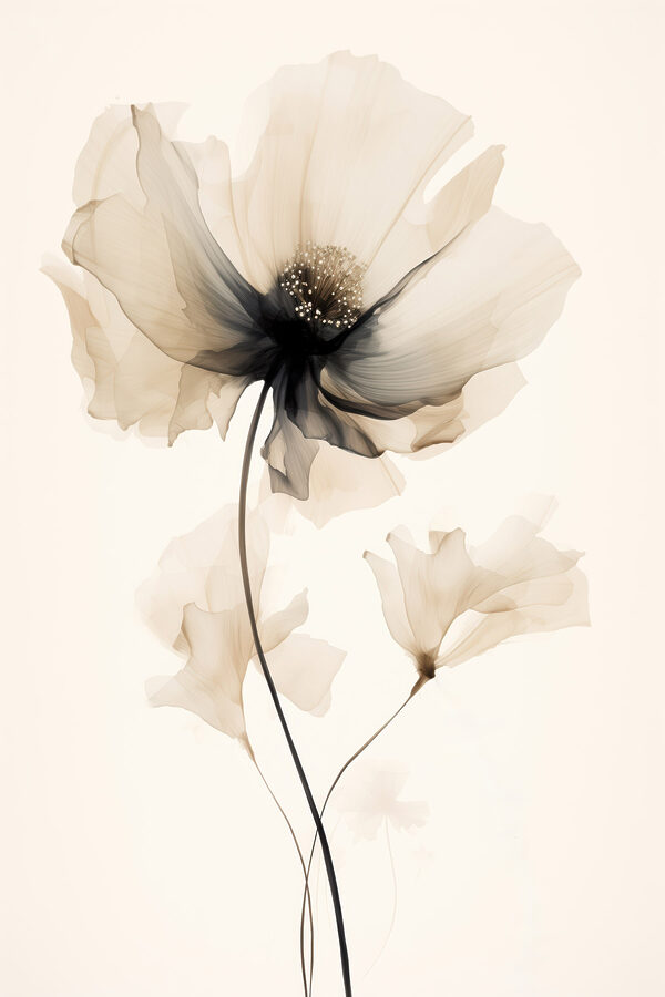 Flower with transparent petals