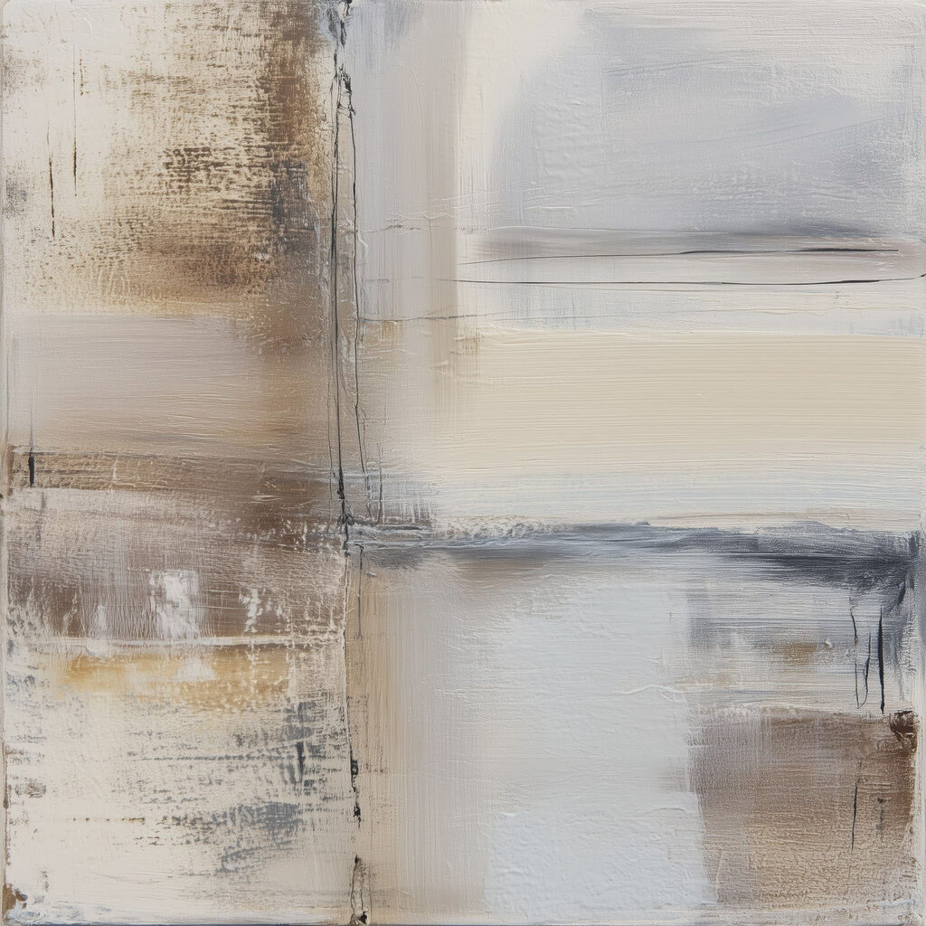 Painting of a white and brown square