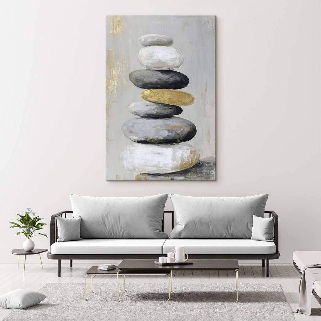 Painting of a stack of rocks Painting of a stack of rocks