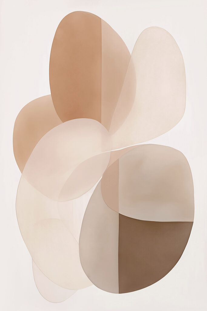 Soft curves in warm tones