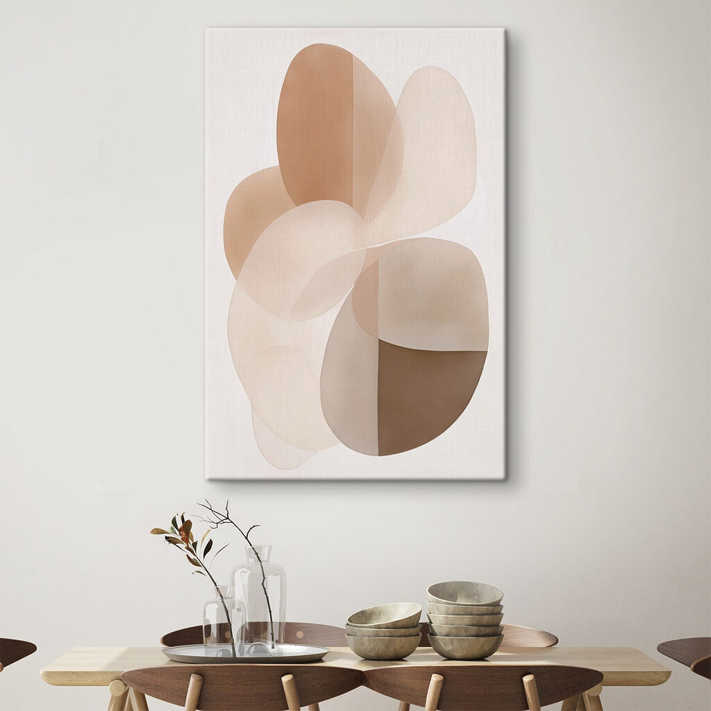 Soft curves in warm tones