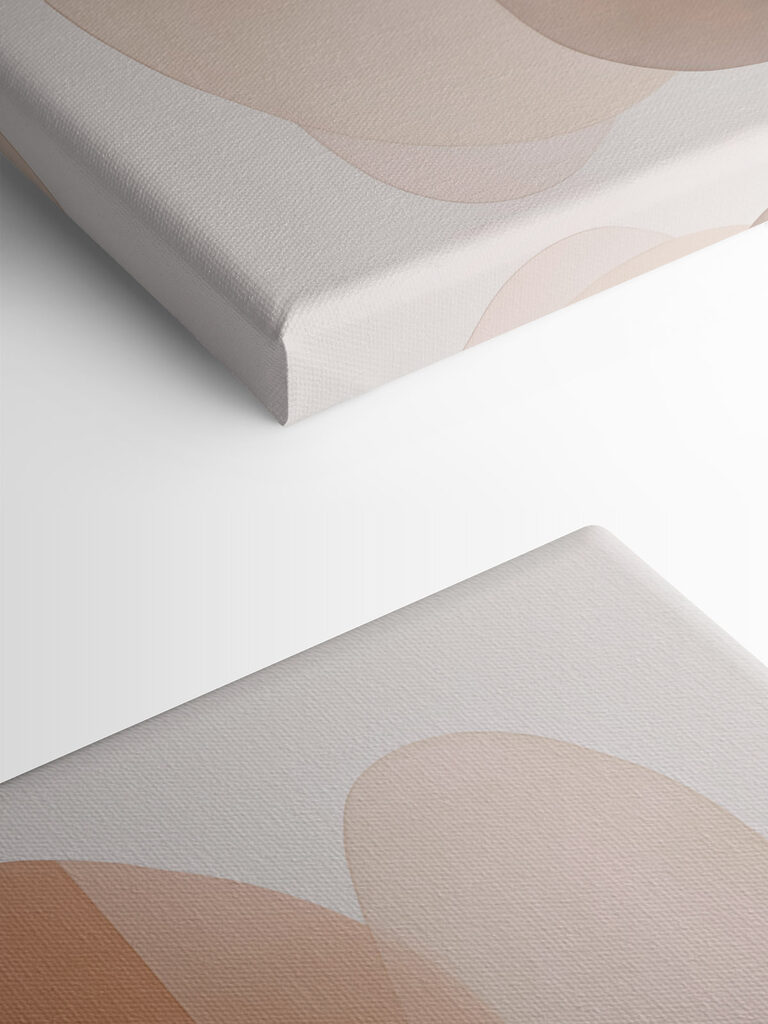 Soft curves in warm tones