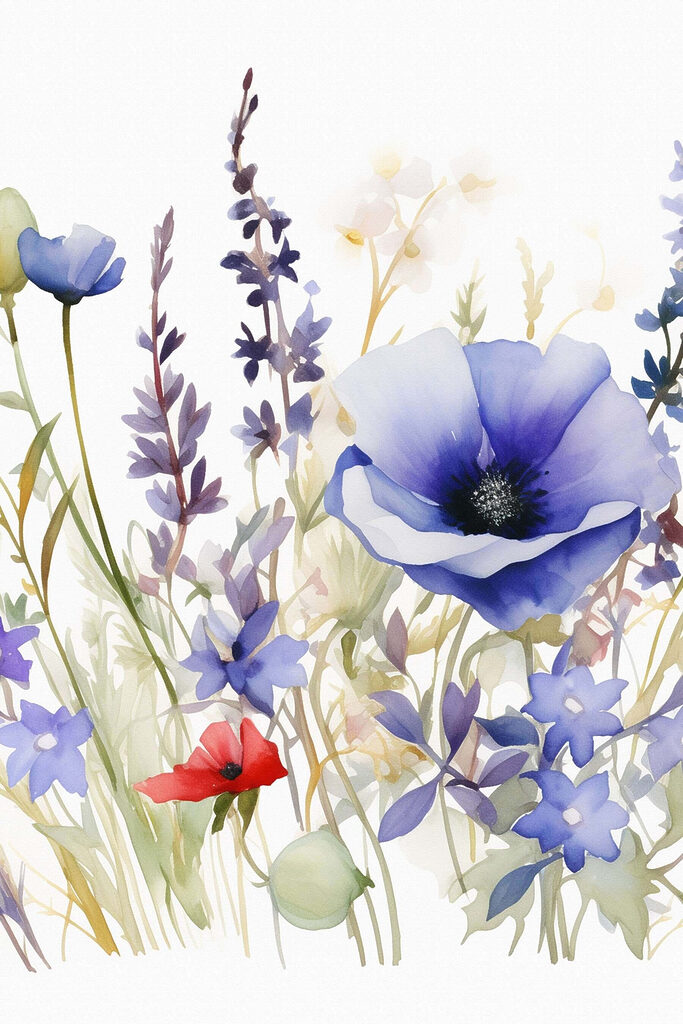 Watercolor painting of flowers Watercolor painting of flowers