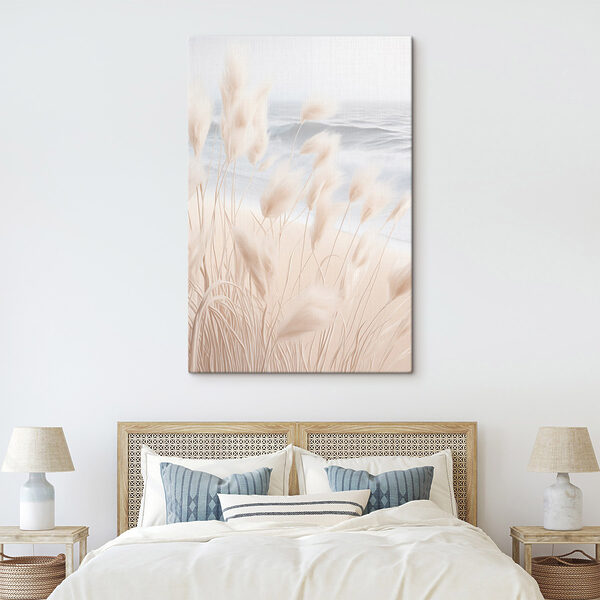 Gentle waves kiss the sandy shore