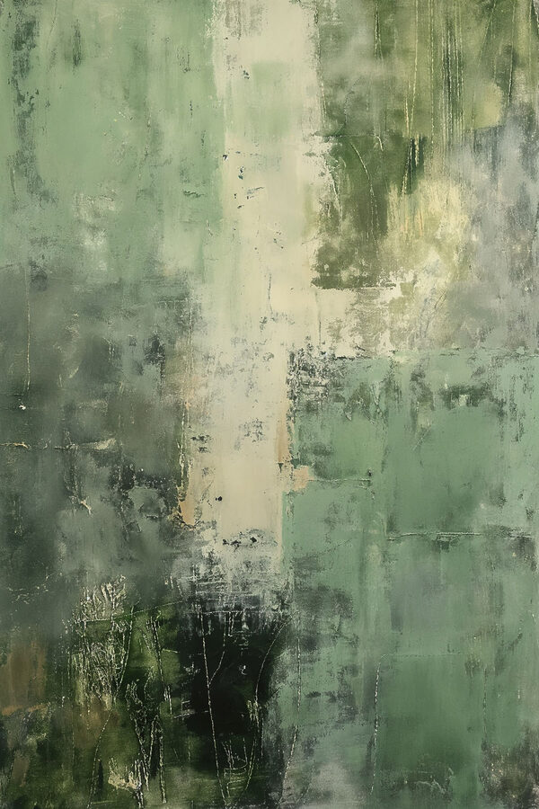 Green and white painting Green and white painting