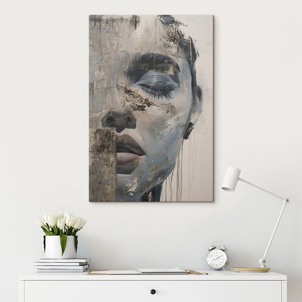 Painting of a man's face Painting of a man's face