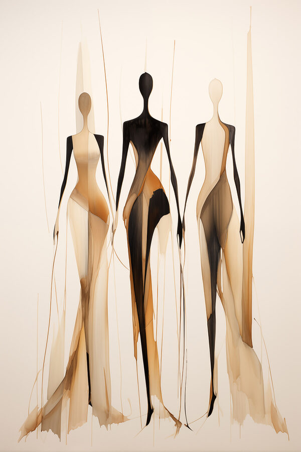 Group of women standing in a line