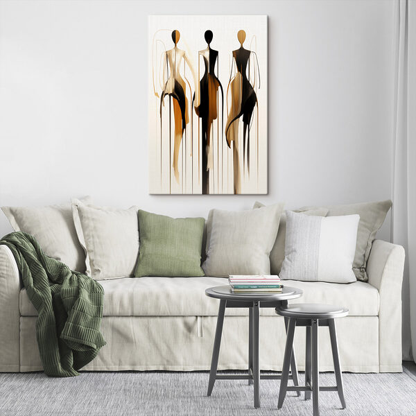 Group of mannequins with flowing paint Group of mannequins with flowing paint