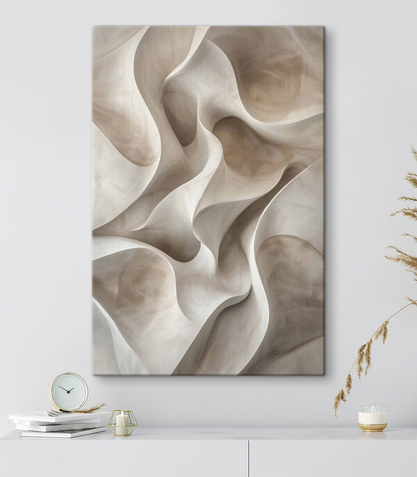 White and brown wavy surface White and brown wavy surface