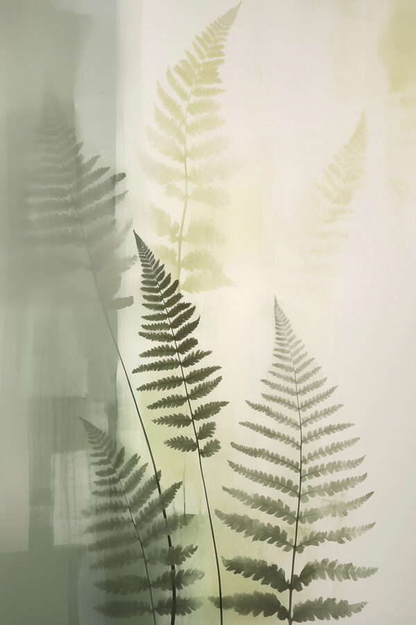 Fern leaves on a white background Fern leaves on a white background