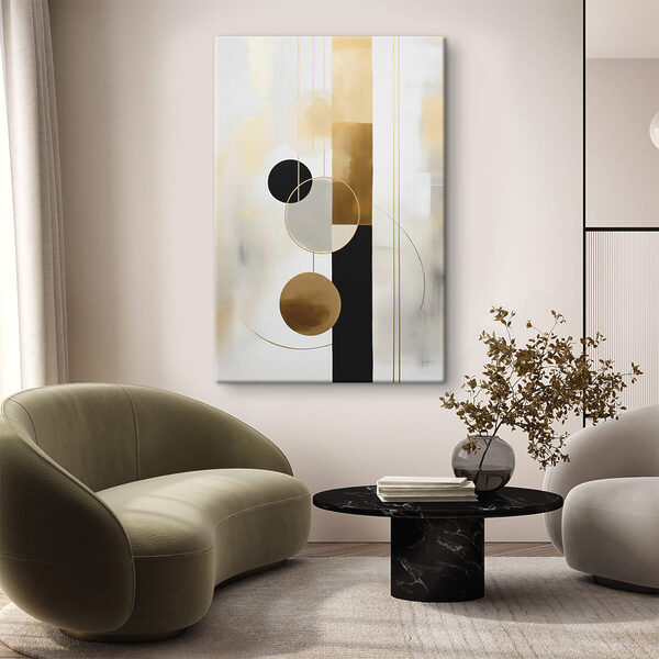 Painting of circles and lines