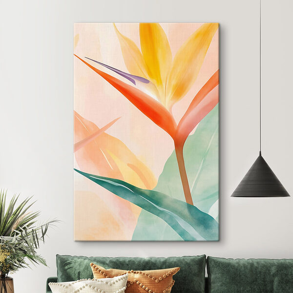 Vibrant colors of tropical foliage