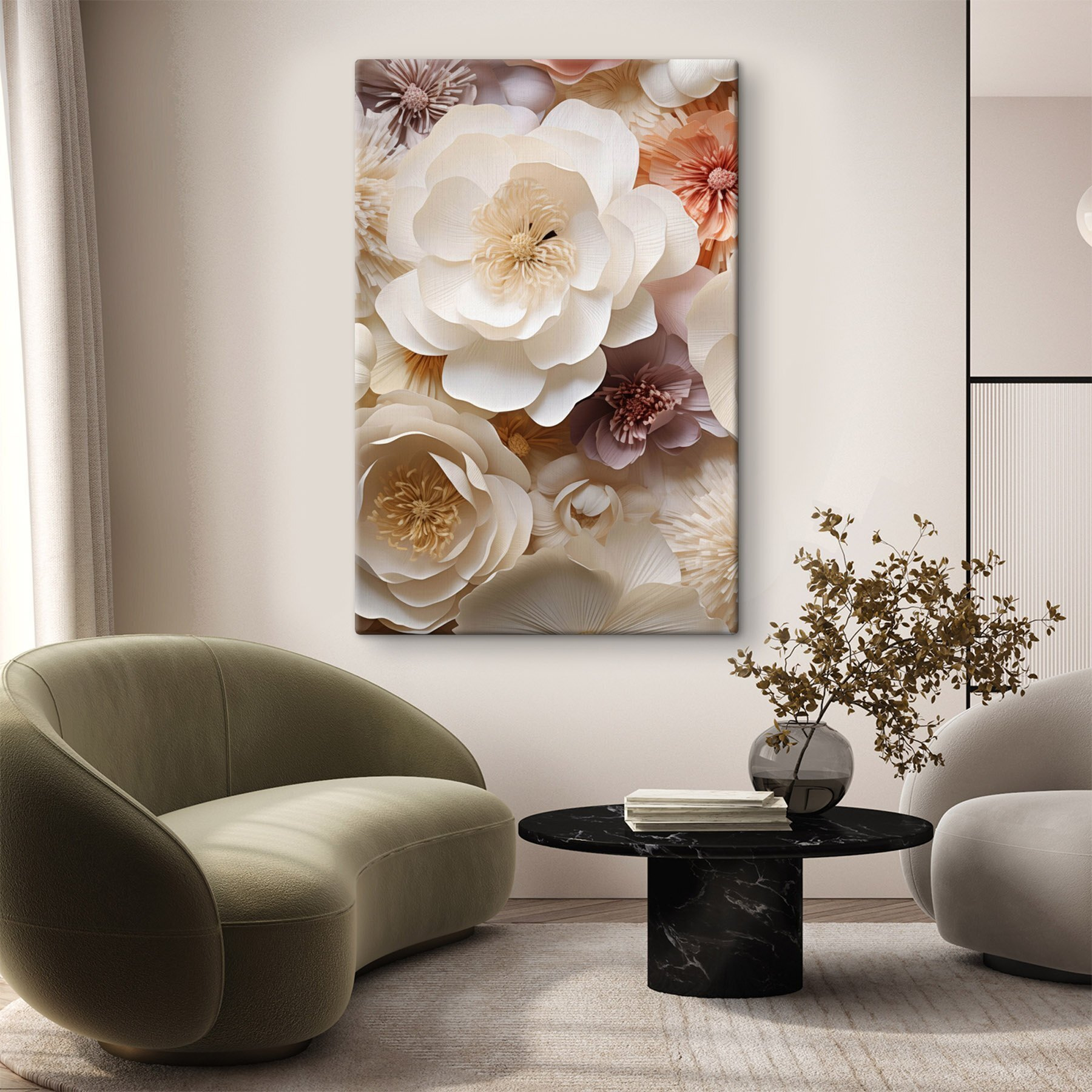 Group of paper flowers