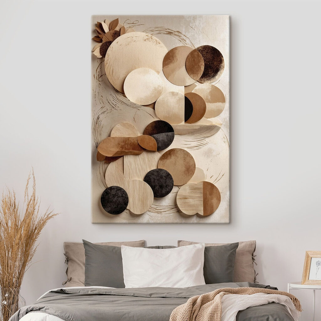Group of circles on a white surface