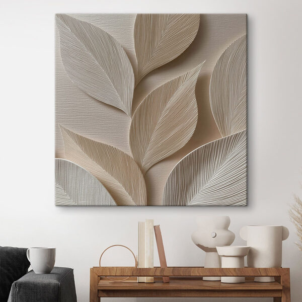 Elegant leaf patterns in neutral tones Elegant leaf patterns in neutral tones