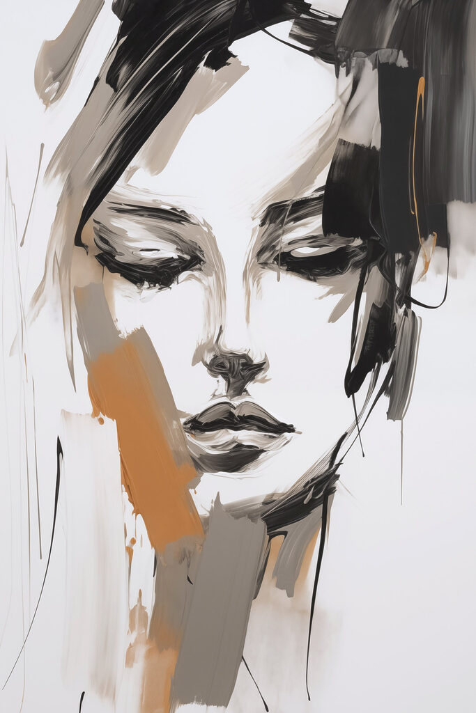 Painting of a woman's face
