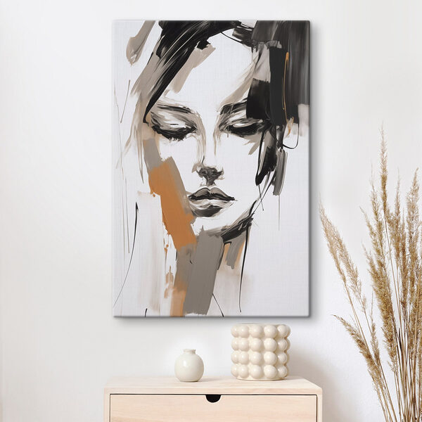 Painting of a woman's face