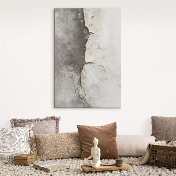 Cracked wall with faded texture