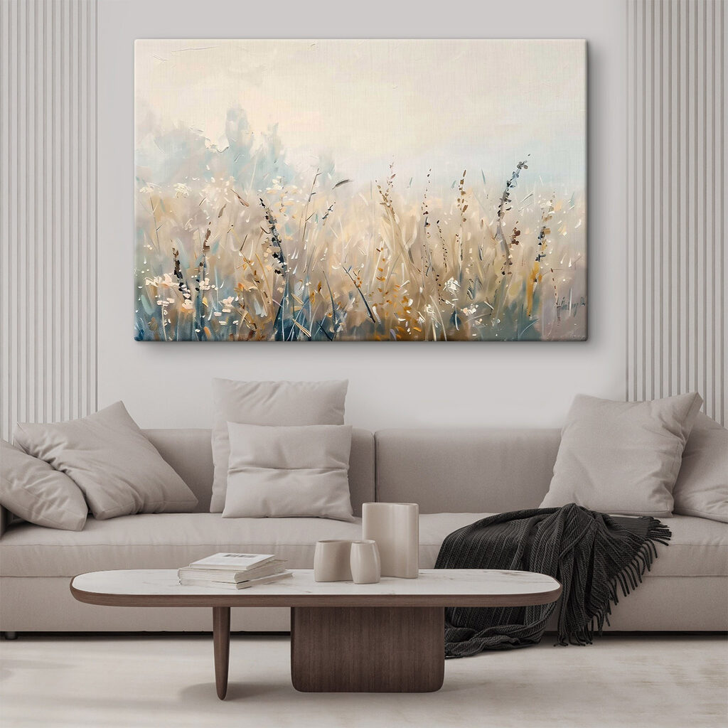 Painting of a field of grass