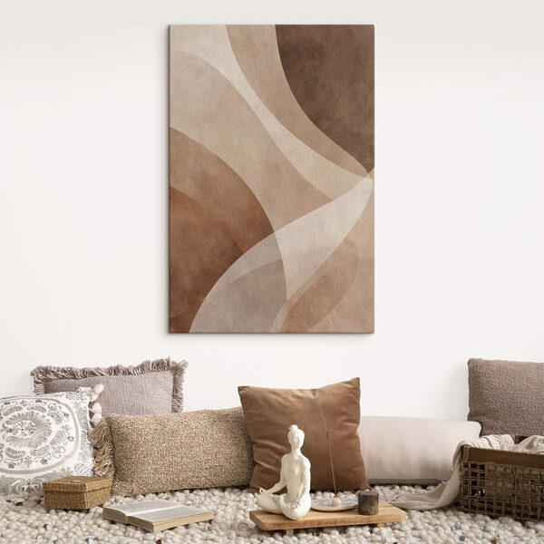 Soft curves in earthy tones