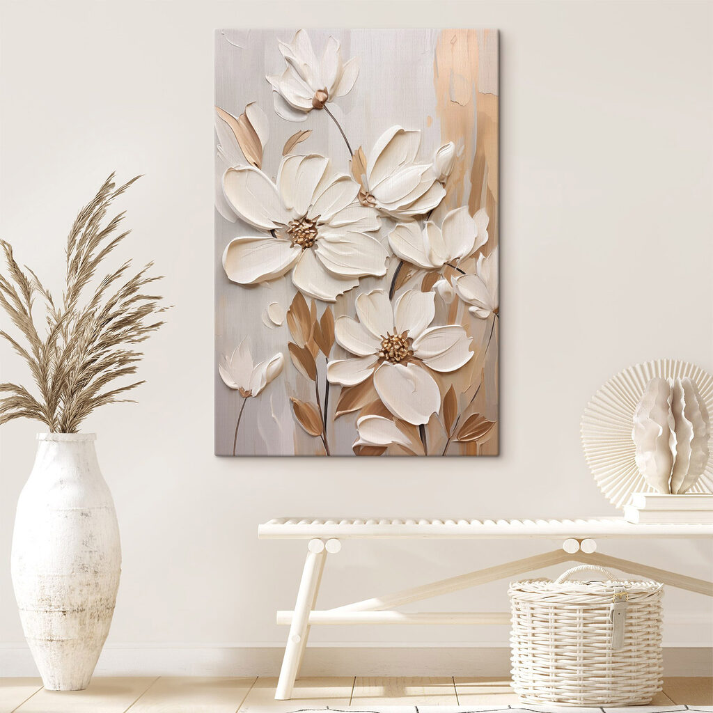 Painting of white flowers