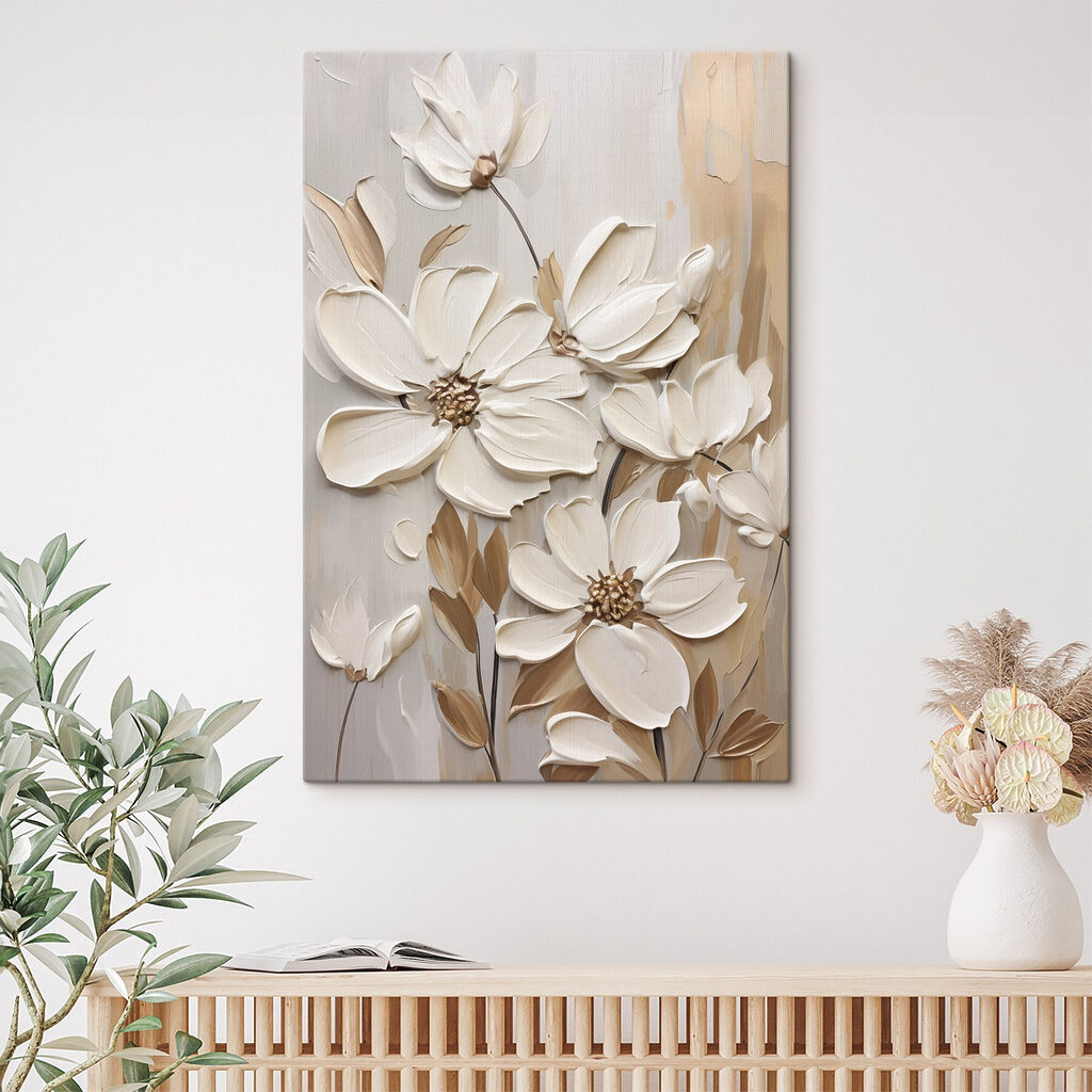 Painting of white flowers