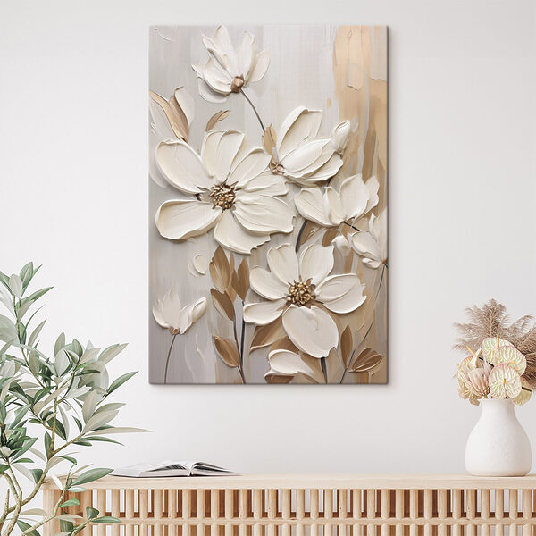 Painting of white flowers