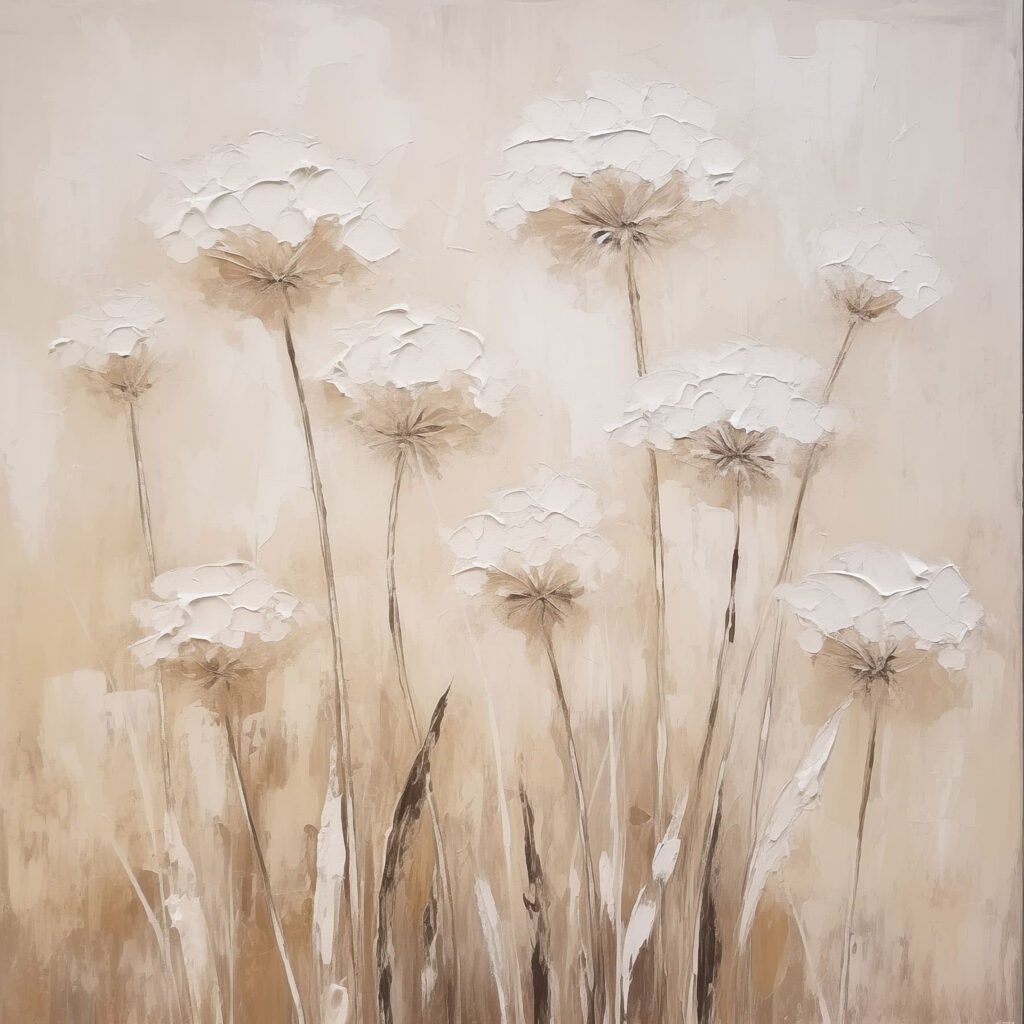Painting of flowers on a wall Painting of flowers on a wall