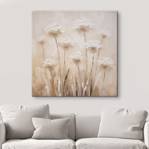 Painting of flowers on a wall Painting of flowers on a wall