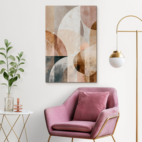 - Abstract shapes in soft earth tones - Abstract shapes in soft earth tones