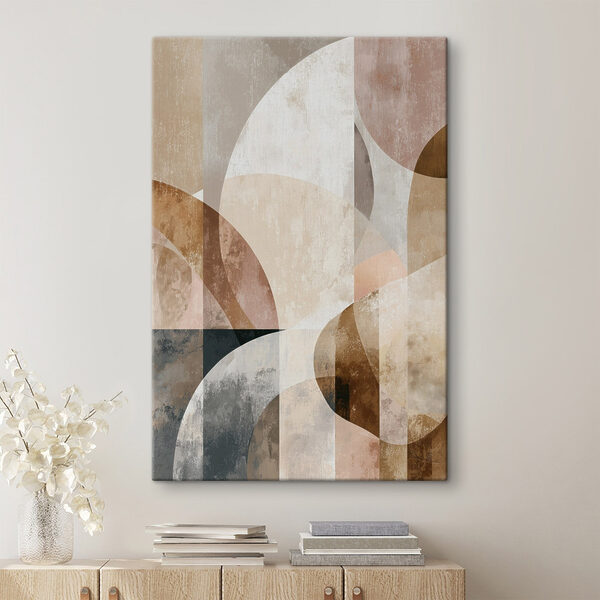 - Abstract shapes in soft earth tones - Abstract shapes in soft earth tones