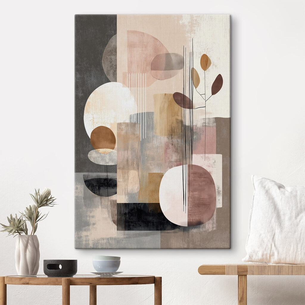 Painting of circles and squares Painting of circles and squares