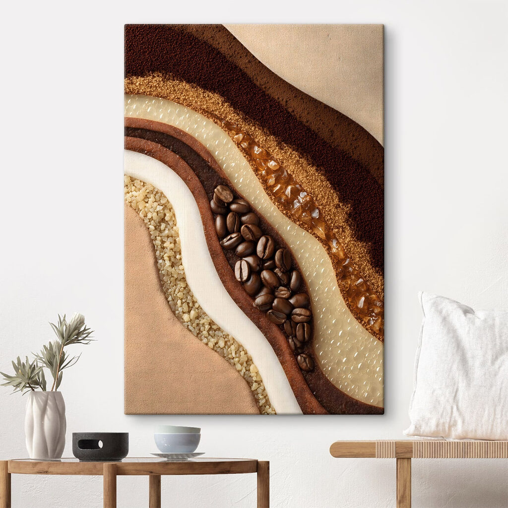 - Layers of rich coffee textures