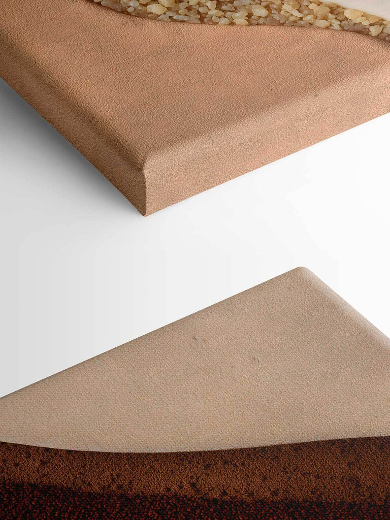 - Layers of rich coffee textures
