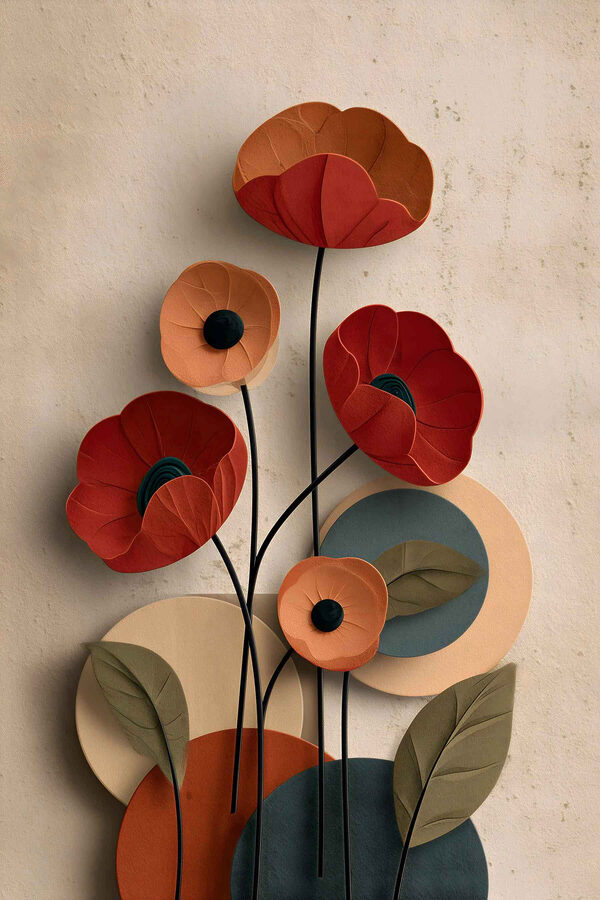 Bold blooms against a soft backdrop Bold blooms against a soft backdrop