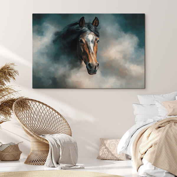 Horse with a black mane