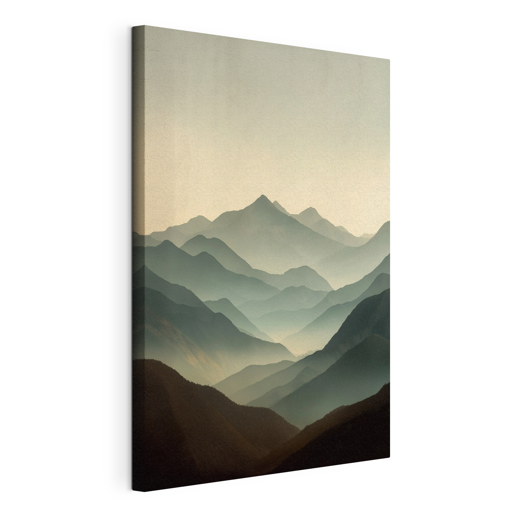 Mountain range with fog