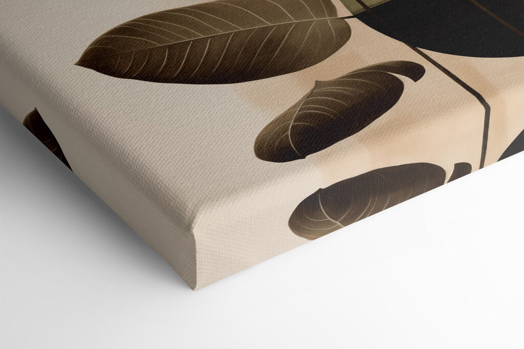 Group of leaves and circles