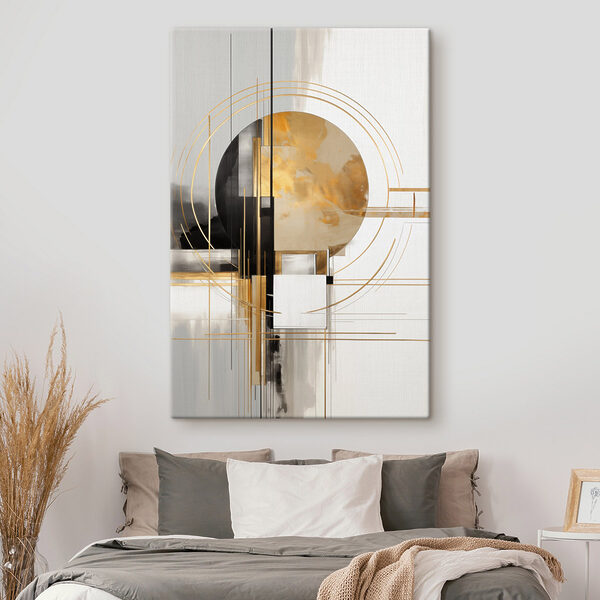 Painting of a circle and lines