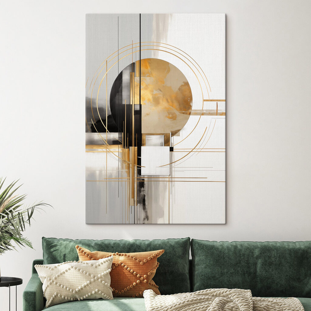 Painting of a circle and lines