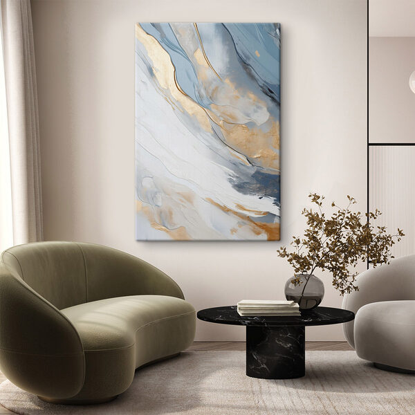 Abstract waves in calming colors