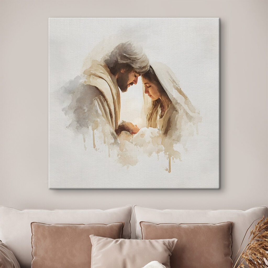 Man and woman in blankets looking at each other Man and woman in blankets looking at each other