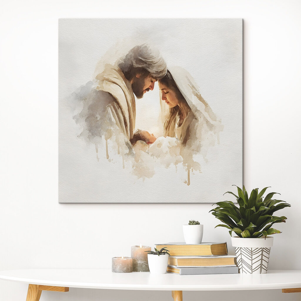 Man and woman in blankets looking at each other Man and woman in blankets looking at each other